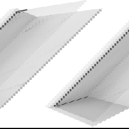 Mexen Kioto-X L Walk-in Shower Wall 80 x 200 cm, Transparent 10 mm, Brushed Gun Gray - 800-080-107-66-00-X