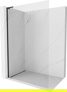 Mexen Kioto-X L Walk-in Shower Panel 70 x 200 cm, Transparent 10 mm, Black - 800-070-107-70-00-X