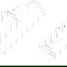 Mexen Kioto-X L shower wall Walk-in 110 x 200 cm, transparent 10 mm, black - 800-110-107-70-00-X