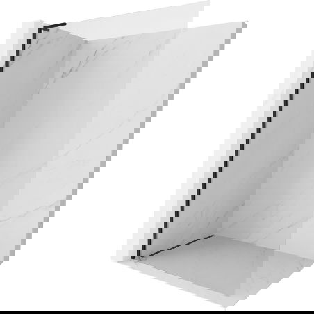 Mexen Kioto-X L Walk-in Shower Screen 110 x 200 cm, Transparent 10 mm, Black - 800-110-107-70-00-X