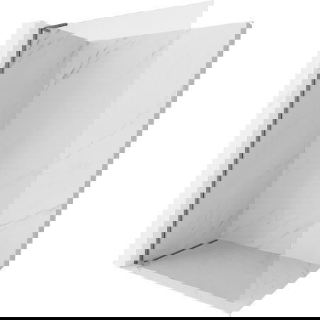 Mexen Kioto-X L Shower Wall Walk-in 60 x 200 cm, transparent 10 mm, gun metal - 800-060-107-95-00-X