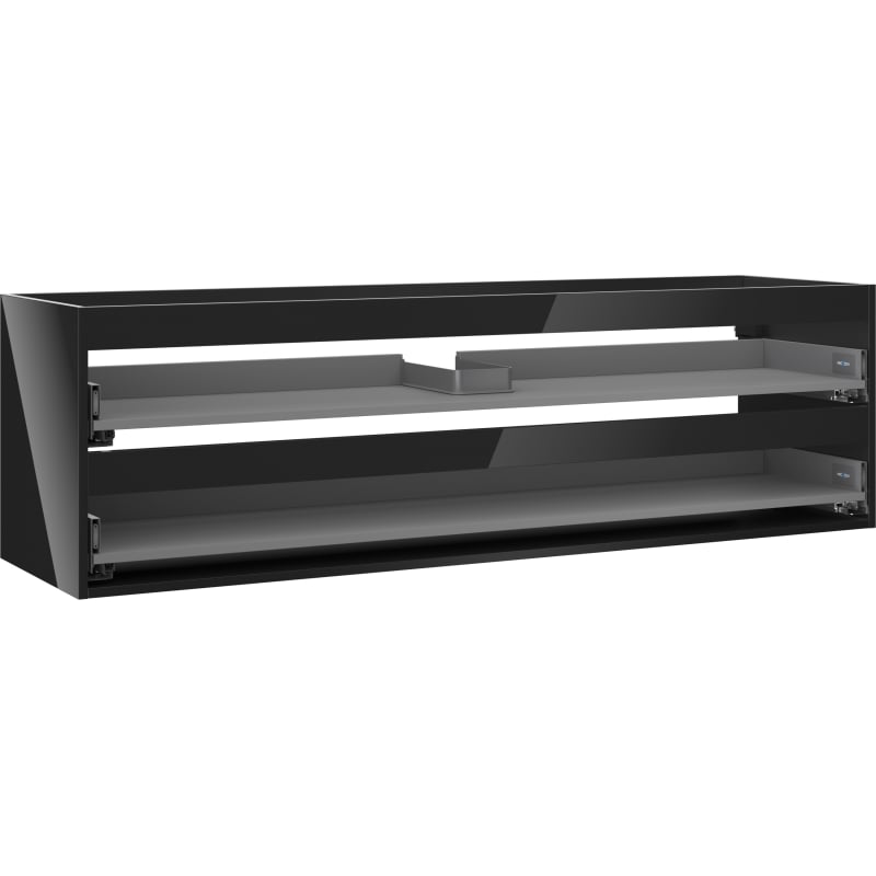 Mexen Box-A cabinet carcass 160 cm, 2 drawers, black gloss - 91AX0-1600-470-2-70