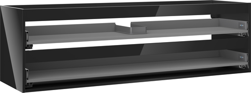 Mexen Box-A Vanity Cabinet Structure 160 cm, 2 Drawers, Black Gloss - 91AX0-1600-470-2-70