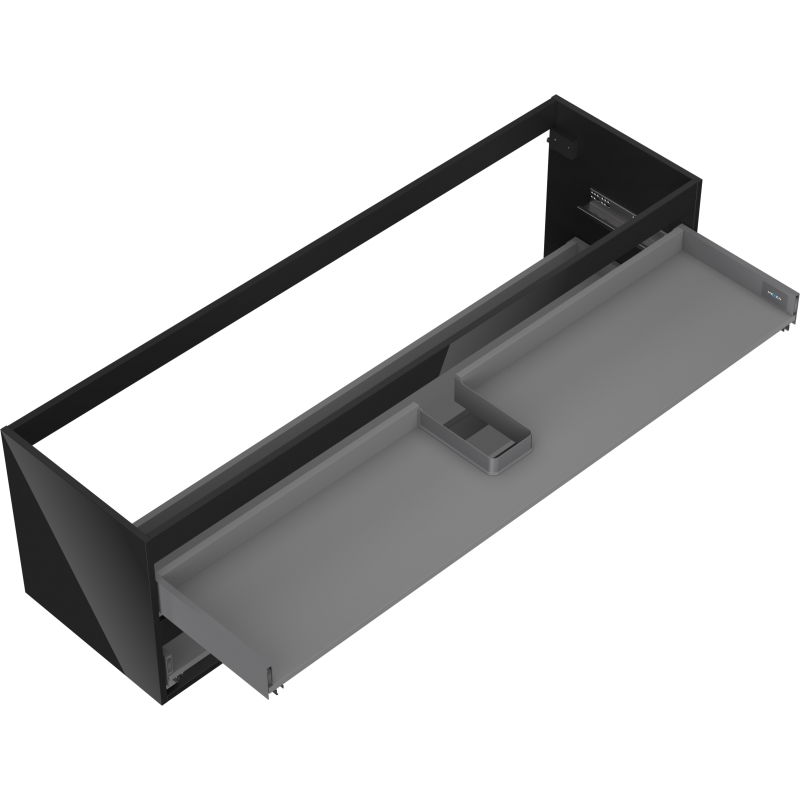 Mexen Box-A cabinet carcass 160 cm, 2 drawers, black gloss - 91AX0-1600-470-2-70