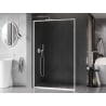 Mexen Kioto-XF L Walk-in Shower Panel with Frame 80 x 202 cm, Transparent 10 mm, White - 800-080-174-20-00-XF
