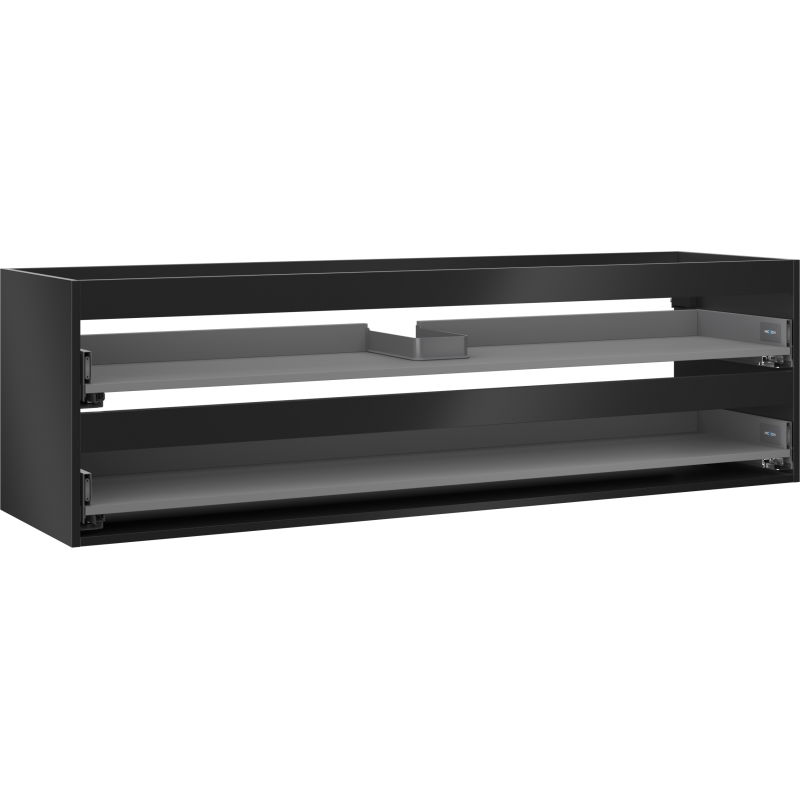 Mexen Box-A cabinet body for washbasin 160 cm, 2 drawers, black matte - 91AX0-1600-470-2-71