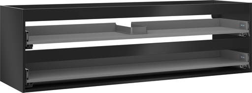 Mexen Box-A cabinet body for washbasin 160 cm, 2 drawers, black matte - 91AX0-1600-470-2-71