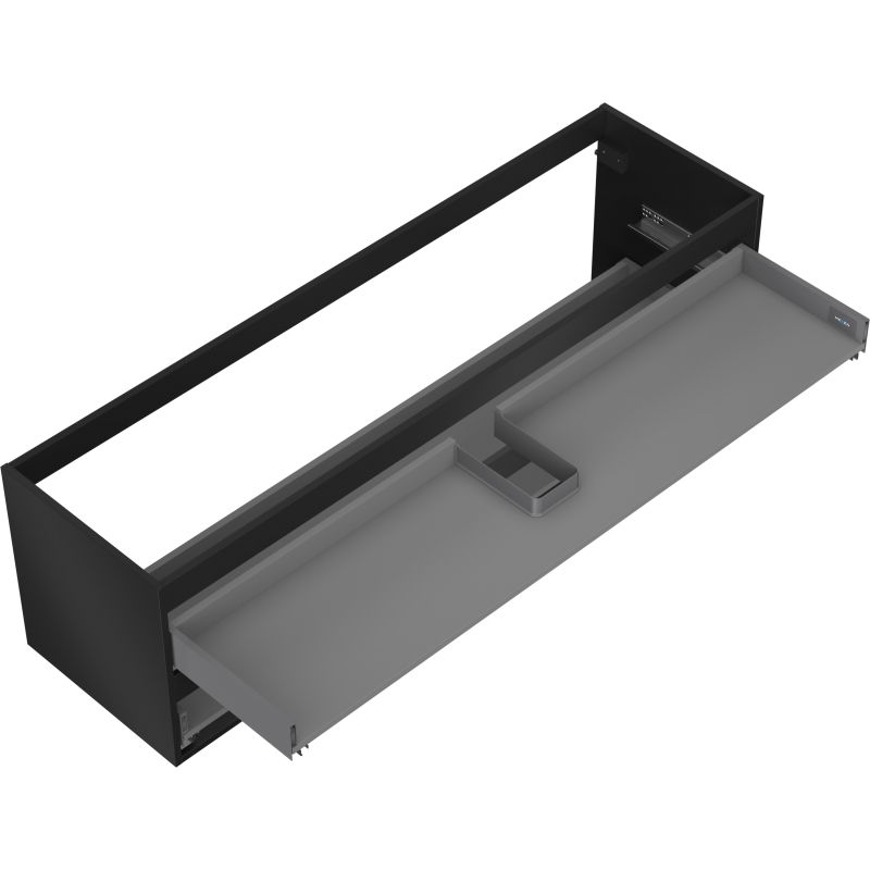 Mexen Box-A Cabinet Body for Washbasin 160 cm, 2 Drawers, Black Matte - 91AX0-1600-470-2-71