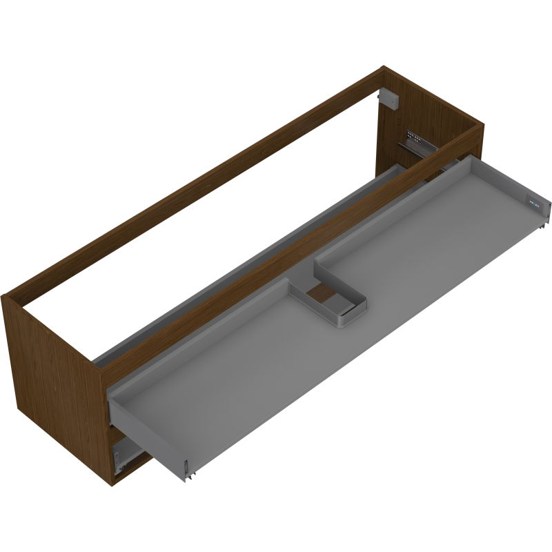 Mexen Box-A Vanity Cabinet Body 160 cm, 2 Drawers, Walnut - 91AX0-1600-470-2-86