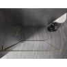 Mexen Kioto-XF L Walk-in Shower Screen with Frame 100 x 202 cm, Transparent 10 mm, Brushed Gold - 800-100-174-55-00-XF