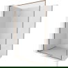 Mexen Kioto-XF L Walk-in Shower Screen with Frame 70 x 202 cm, Transparent 10 mm, Rose Gold - 800-070-174-60-00-XF