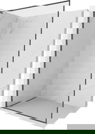 Mexen Kioto-XF L Walk-in Shower Screen with Frame 110x202 cm, Transparent 10 mm, Brushed Gun Gray - 800-110-174-66-00-XF