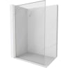 Mexen Kioto-XF L shower wall Walk-in with frame 80 x 202 cm, transparent 10 mm, brushed nickel - 800-080-174-97-00-XF