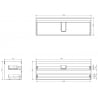 Mexen Box-A base cabinet for washbasin 140 cm, 2 drawers, oak - 91AX0-1400-470-2-81