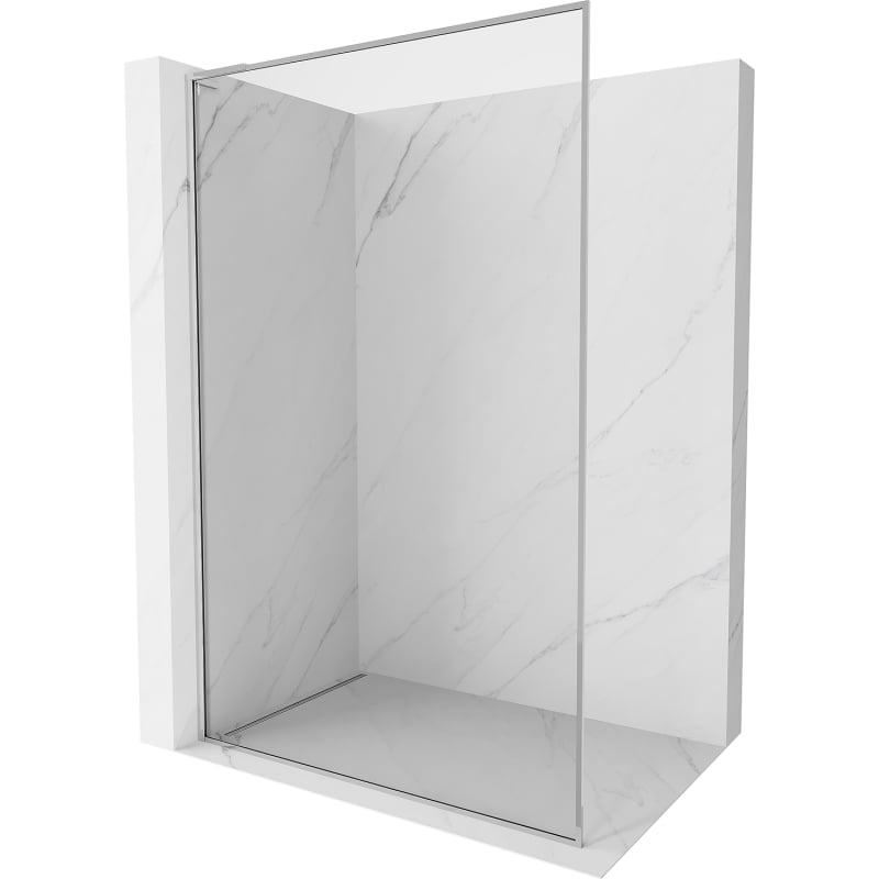 Mexen Kioto-F L Shower Screen Walk-in with Frame 70 x 202 cm, Transparent 8 mm, Chrome - 800-070-174-01-00