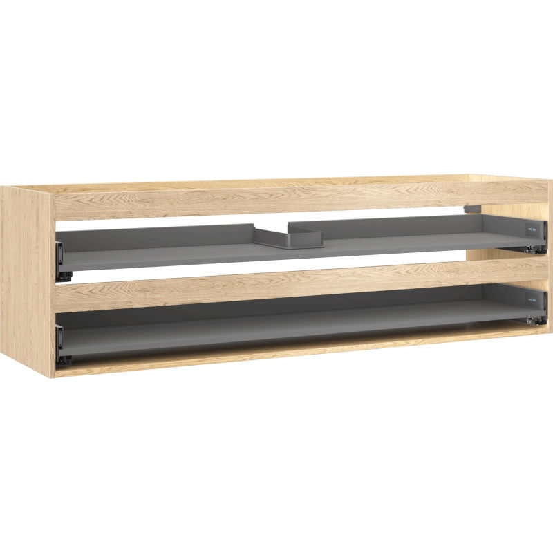 Mexen Box-A Vanity Cabinet Frame 160 cm, 2 Drawers, Oak - 91AX0-1600-470-2-81