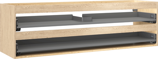 Mexen Box-A Vanity Cabinet Frame 160 cm, 2 Drawers, Oak - 91AX0-1600-470-2-81