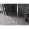 Mexen Kioto-F L Walk-in Shower Wall with Frame 75 x 202 cm, Transparent 8 mm, White - 800-075-174-20-00