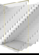 Mexen Kioto-F L Walk-in Shower Screen with Frame 85 x 202 cm, Transparent 8 mm, Gold - 800-085-174-50-00