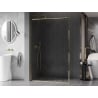 Mexen Kioto-F L Walk-in Shower Wall with Frame 120 x 202 cm, Transparent 8 mm, Gold - 800-120-174-50-00
