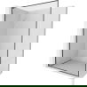 Mexen Kioto-F L Walk-in Shower Screen with Frame 55 x 202 cm, Transparent 8 mm, Brushed Gun Gray - 800-055-174-66-00