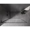 Mexen Kioto-F L Walk-in Shower Wall with Frame 95 x 202 cm, Transparent 8 mm, Gun Metal - 800-095-174-95-00