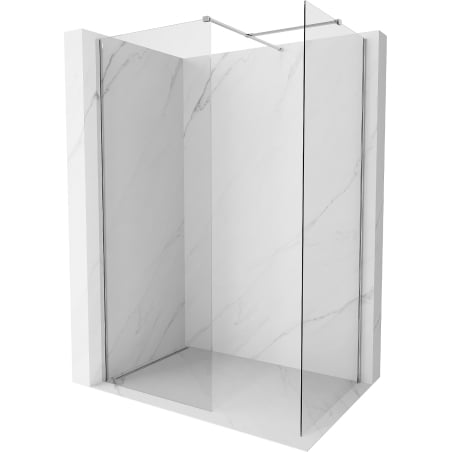 Mexen Kioto-X Walk-in Shower Screen 100 x 100 cm, Transparent 10 mm, Chrome - 800-100-202-01-00-100-X