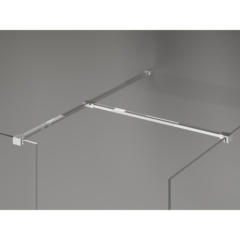 Mexen Kioto-X Walk-in Shower Wall 120 x 110 cm, Transparent 10 mm, Chrome - 800-120-202-01-00-110-X