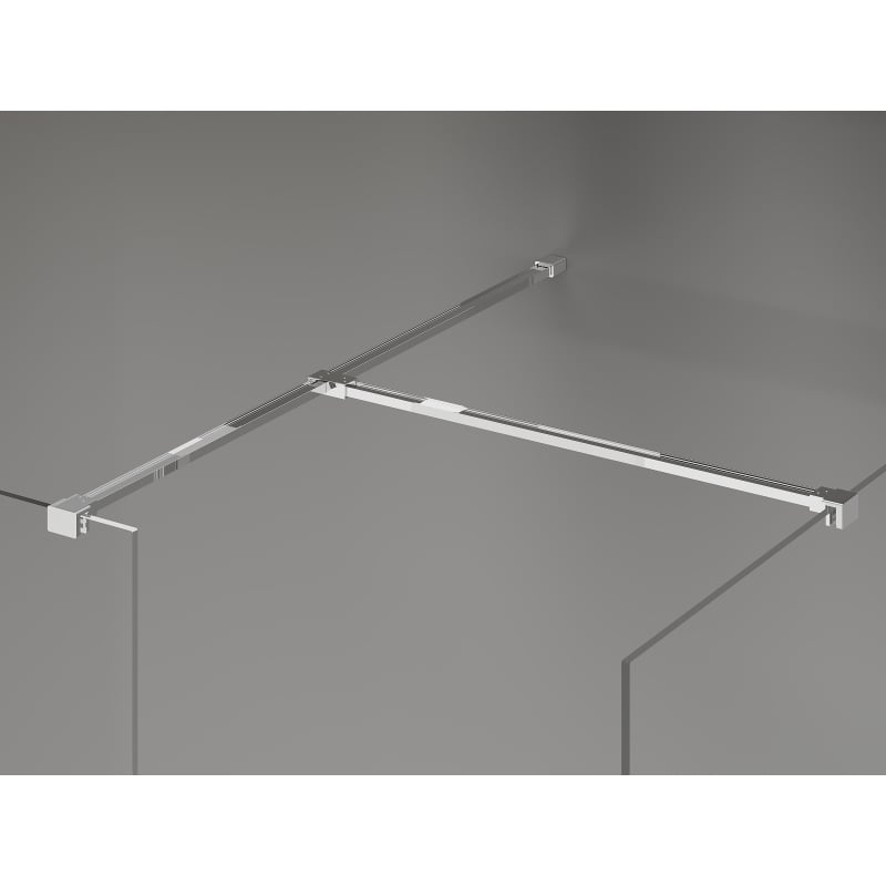Mexen Kioto-X Walk-in Shower Wall 160 x 110 cm, Transparent 10 mm, Chrome - 800-160-202-01-00-110-X