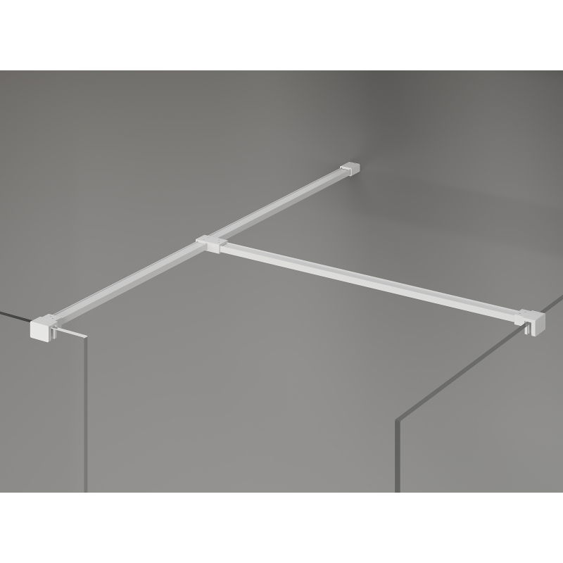 Mexen Kioto-X Walk-in Shower Wall 110 x 70 cm, Transparent 10 mm, White - 800-110-202-20-00-070-X