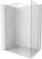 Mexen Kioto-X Walk-in Shower Screen 130 x 110 cm, Transparent 10 mm, White - 800-130-202-20-00-110-X