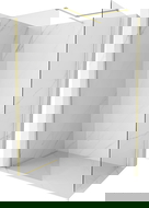 Mexen Kioto-X Walk-in Shower Wall 110 x 90 cm, Transparent 10 mm, Brushed Gold - 800-110-202-55-00-090-X