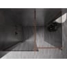 Mexen Kioto-X Walk-in Shower Wall 140 x 80 cm, Transparent 10 mm, Rose Gold - 800-140-202-60-00-080-X