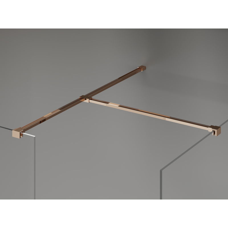 Mexen Kioto-X Walk-in Shower Screen 120 x 110 cm, Transparent 10 mm, Rose Gold - 800-120-202-60-00-110-X