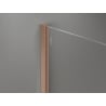 Mexen Kioto-X Walk-in Shower Wall 130 x 70 cm, Transparent 10 mm, Brushed Copper - 800-130-202-65-00-070-X