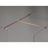 Mexen Kioto-X Walk-in Shower Wall 130 x 70 cm, Transparent 10 mm, Brushed Copper - 800-130-202-65-00-070-X