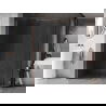 Mexen Kioto-X Walk-in Shower Wall 150 x 100 cm, Transparent 10 mm, Brushed Copper - 800-150-202-65-00-100-X