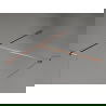 Mexen Kioto-X Walk-in Shower Wall 150 x 100 cm, Transparent 10 mm, Brushed Copper - 800-150-202-65-00-100-X