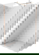 Mexen Kioto-X Walk-in Shower Wall 140 x 110 cm, Transparent 10 mm, Brushed Copper - 800-140-202-65-00-110-X