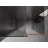 Mexen Kioto-X Walk-in Shower Panel 140 x 120 cm, Transparent 10 mm, Brushed Copper - 800-140-202-65-00-120-X