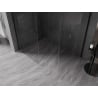 Mexen Kioto-X Walk-in Shower Wall 100 x 80 cm, transparent 10 mm, black - 800-100-202-70-00-080-X