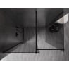 Mexen Kioto-X Walk-in Shower Wall 90 x 90 cm, Transparent 10 mm, Black - 800-090-202-70-00-090-X