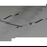 Mexen Kioto-X Walk-in Shower Wall 150 x 100 cm, Transparent 10 mm, Black - 800-150-202-70-00-100-X