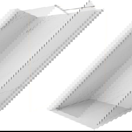 Mexen Kioto-X Walk-in Shower Screen 160 x 90 cm, Transparent 10 mm, Brushed Nickel - 800-160-202-97-00-090-X