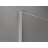 Mexen Kioto-X Walk-in shower wall 140 x 100 cm, transparent 10 mm, brushed nickel - 800-140-202-97-00-100-X