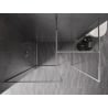 Mexen Kioto-XF Walk-in Shower Wall with Frame 90 x 70 cm, Transparent 10 mm, Chrome - 800-090-202-04-00-070-XF