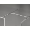 Mexen Kioto-XF walk-in shower wall with frame 120 x 110 cm, transparent 10 mm, chrome - 800-120-202-04-00-110-XF