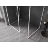 Mexen Kioto-XF Walk-in Shower Panel with Frame 70 x 70 cm, Transparent 10 mm, White - 800-070-202-04-20-070-XF