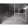 Mexen Kioto-XF Walk-in Shower Wall with Frame 120 x 100 cm, Transparent 10 mm, White - 800-120-202-04-20-100-XF