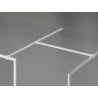 Mexen Kioto-XF Walk-in Shower Wall with Frame 150 x 100 cm, Transparent 10 mm, White - 800-150-202-04-20-100-XF
